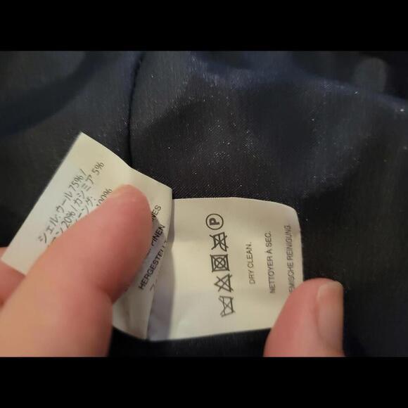 NWOT J Crew Size 6 navy blue wool cashmere coat by Nello Gori - Picture 8 of 8